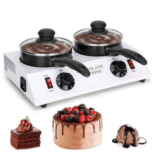 Chocolate Melting Machine Electric Heating Chocolate Tempering Machine Melting Pot Fast and Even Melting Ideal Create for ChocolateCandyButter Making Warming Coffee Milk Wine Double
