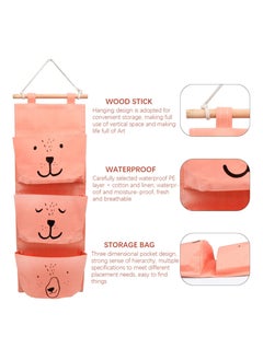 Y&D Wall Hanging Storage Bag 3 Pockets Waterproof Linen Cotton Stylish Durable Versatile Solution for Any Room Set of 2  - Image 3