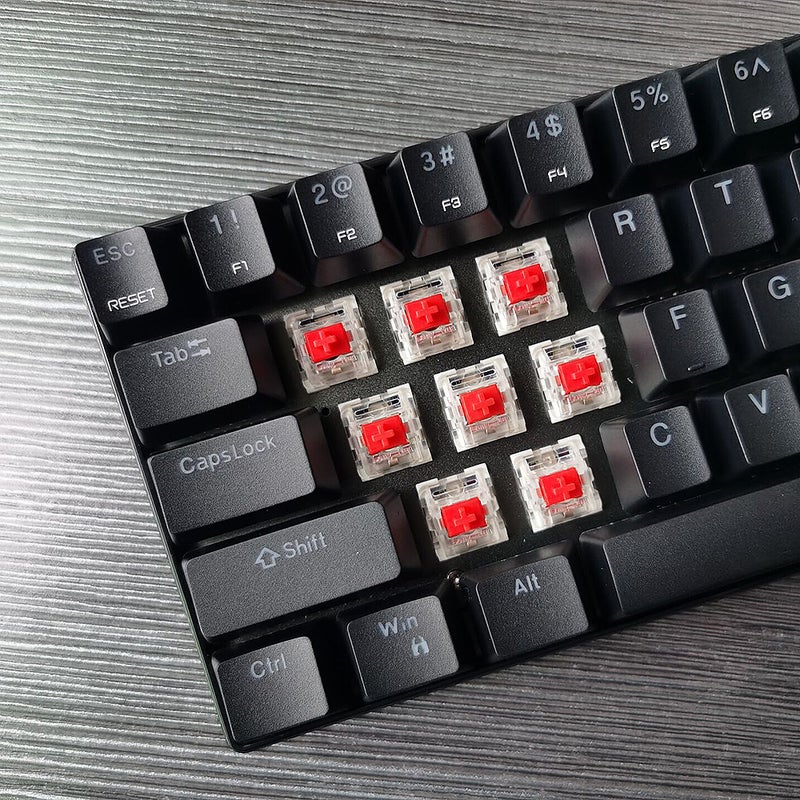Motospeed CK67 67 Keys Wired Mechanical Keyboard RGB Light Effect ABS Keycap Kailh Red Switches Detachable Data Cable Black - Image 2