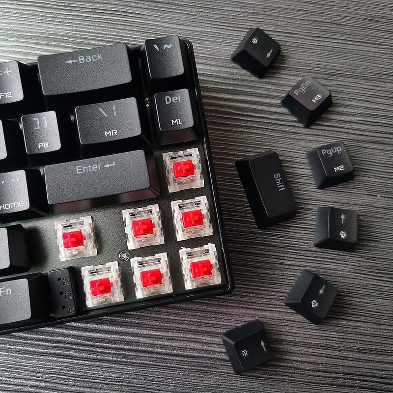 Motospeed CK67 67 Keys Wired Mechanical Keyboard RGB Light Effect ABS Keycap Kailh Red Switches Detachable Data Cable Black - Image 4