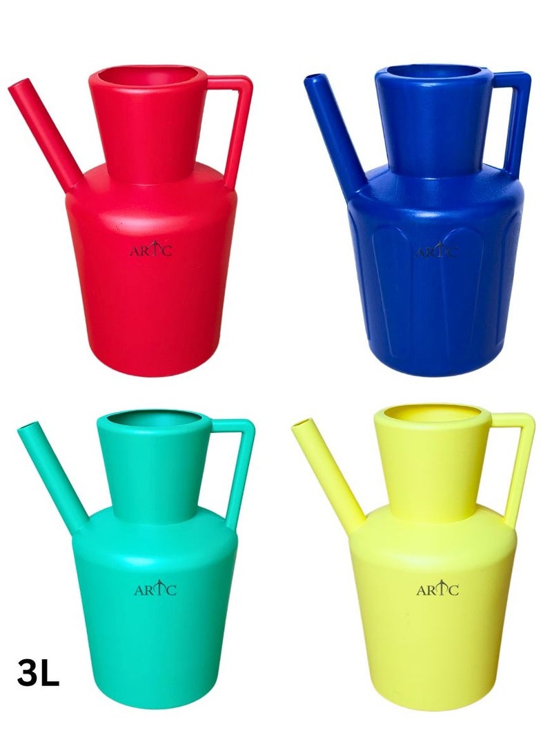 ARTC Assorted Color Single Ablution Plastic Lota And Ibrik And Washing Or Watering Jug  For Bathroom And Gardening 3L - Image 1