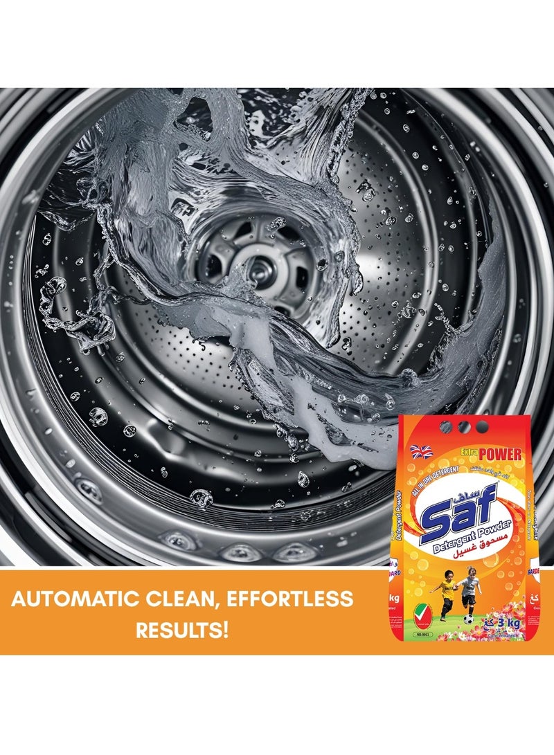 SAF Detergent 3KG, Orange (Pack of 2) - Powerful Cleaning with a Refreshing Twist - Image 3