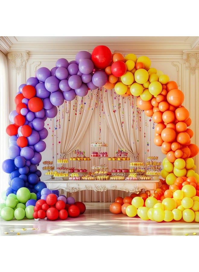 JOYIN 144 Pcs Rainbow Balloon Arch Kit, 6 Assorted Colors Balloons Arch Kit Different Sizes 18 12 10 5 Inch with Instruction for Birthday Party Baby Shower Wedding Party Decoration - Image 5