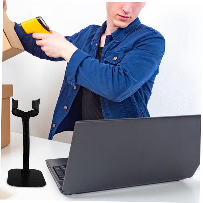 Adjustable Handheld Barcode Scanner Stand with Non Slip Base Stable Desk Holder - Image 5