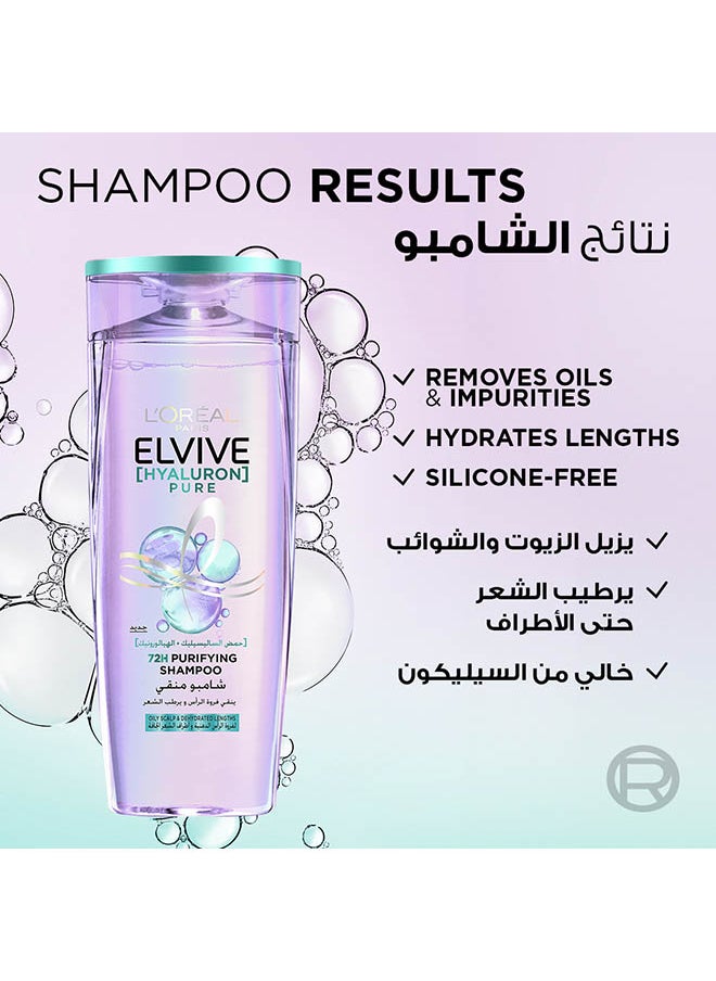 L'OREAL PARIS - Elvive Hyaluron Pure Shampoo 400ml x 2 - Image 1
