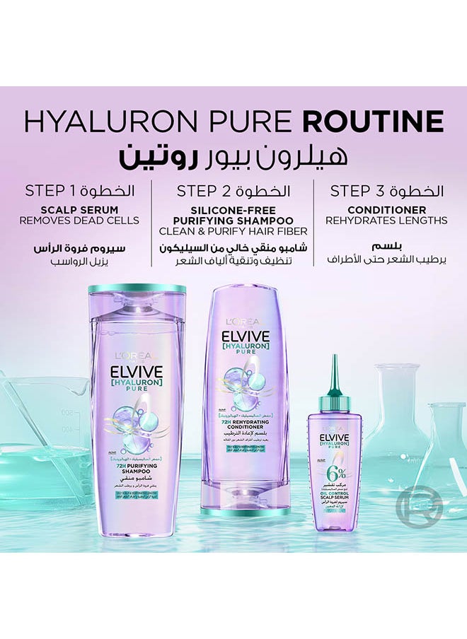 L'OREAL PARIS - Elvive Hyaluron Pure Shampoo 400ml x 2 - Image 1