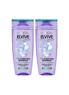 L'OREAL PARIS Elvive Hyaluron Pure Shampoo 400ml x 2  - Image 1