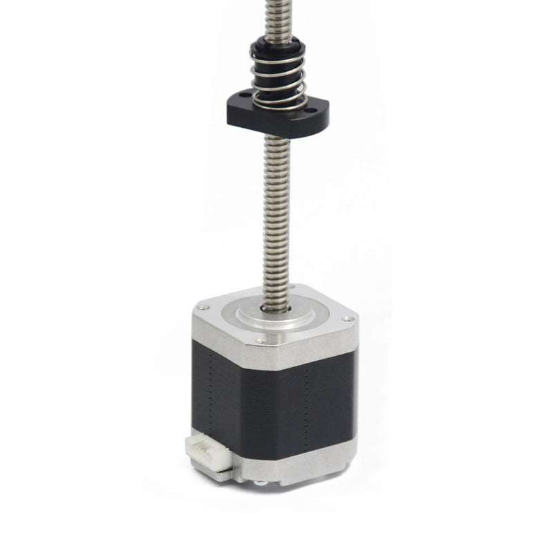 Iverntech NEMA 17 Stepper Motor with Integrated 2mm Lead 240mm T8 Lead Screw for UV Resin 3D Printers Z Axis or CNC Machine - Image 1