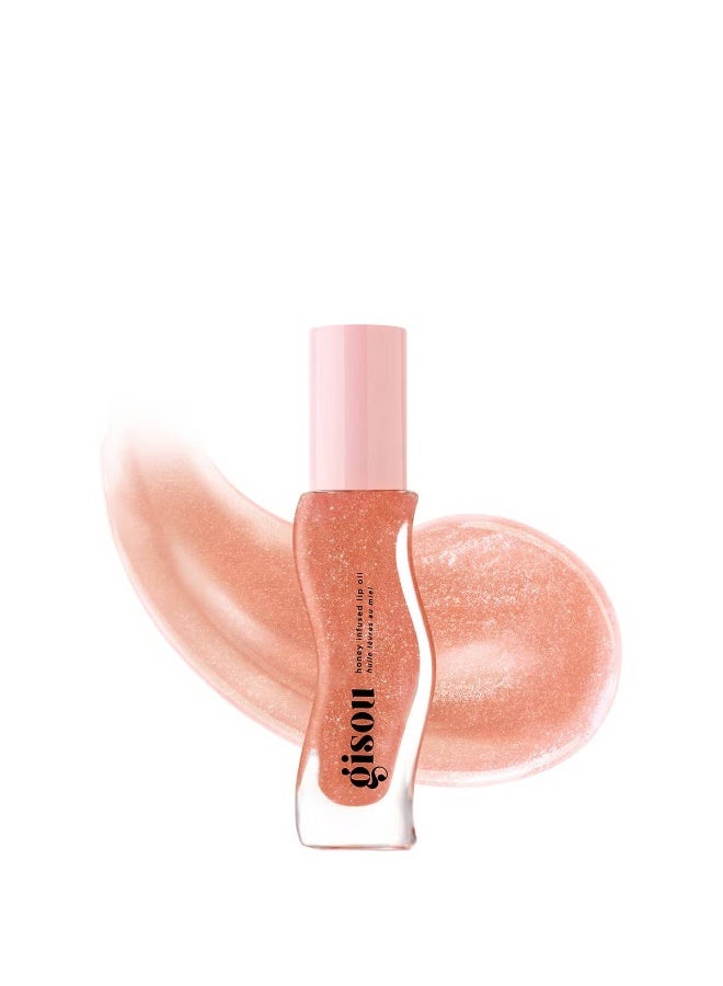 Gisou زيت شفاه معطر بالعسل، 8 مل - برقوق زجاجي - Image 1