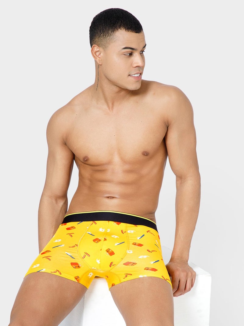 Bummer Printed Micro Modal Trunks Underwear for Men – Ultra Soft & Breathable, 3 Times Softer Than Cotton, Anti-Bacterial, Stretchable for Ultimate Comfort & Style, Pack of 1 (A Shark Tank Product) - Image 2