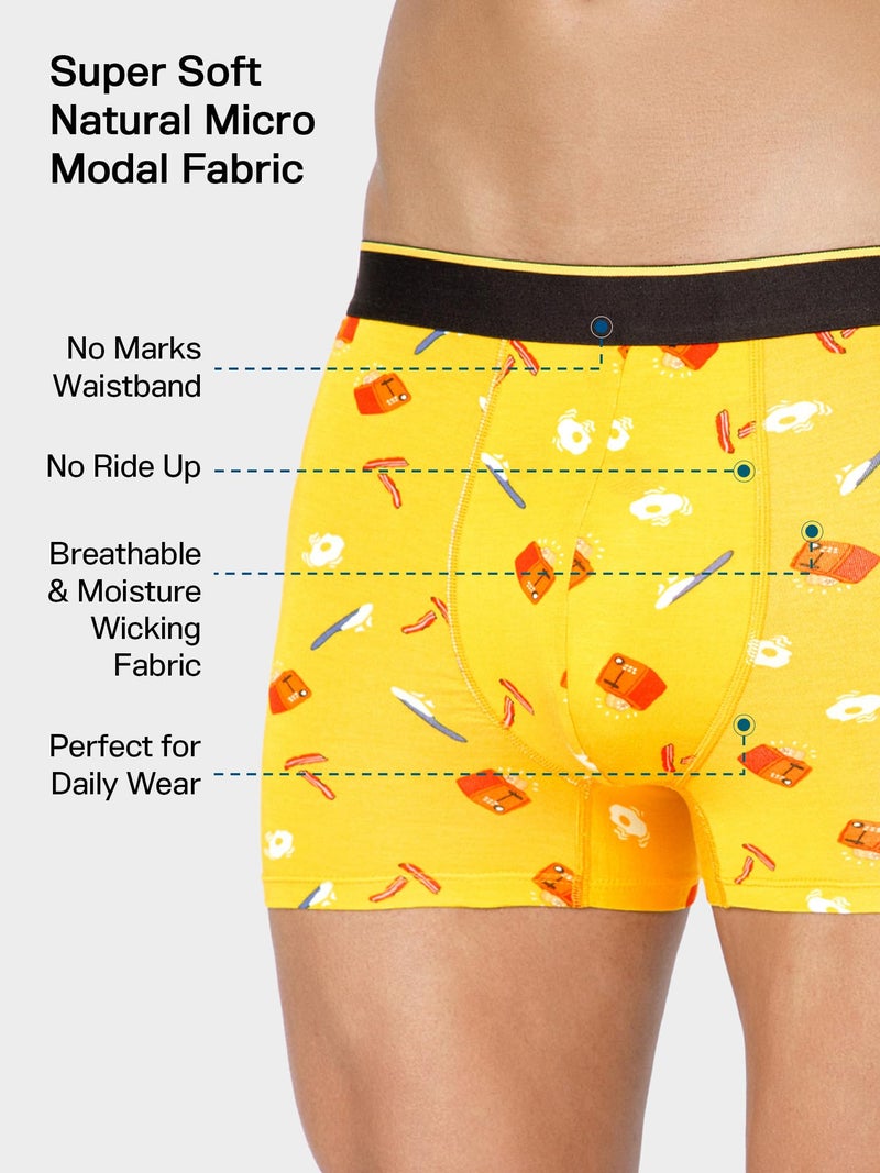 Bummer Printed Micro Modal Trunks Underwear for Men – Ultra Soft & Breathable, 3 Times Softer Than Cotton, Anti-Bacterial, Stretchable for Ultimate Comfort & Style, Pack of 1 (A Shark Tank Product) - Image 5