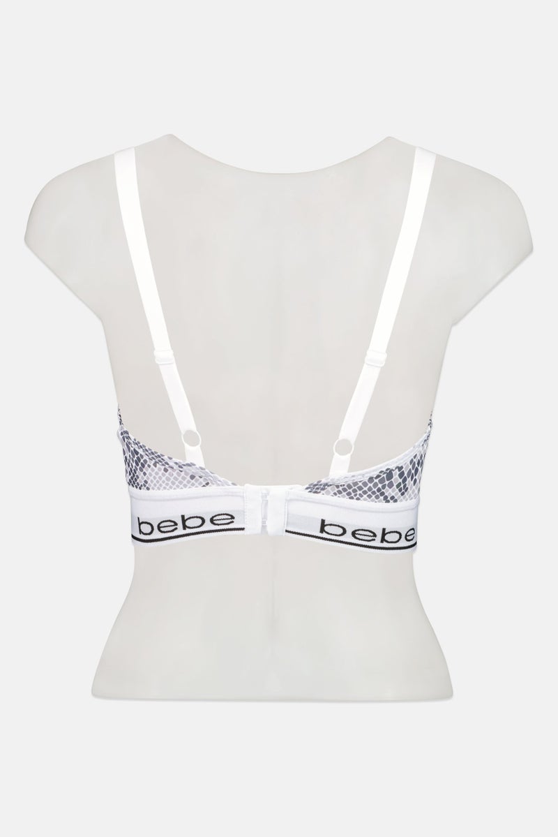 bebe Women Snake Print Padded Bralette, Multicolor - Image 3