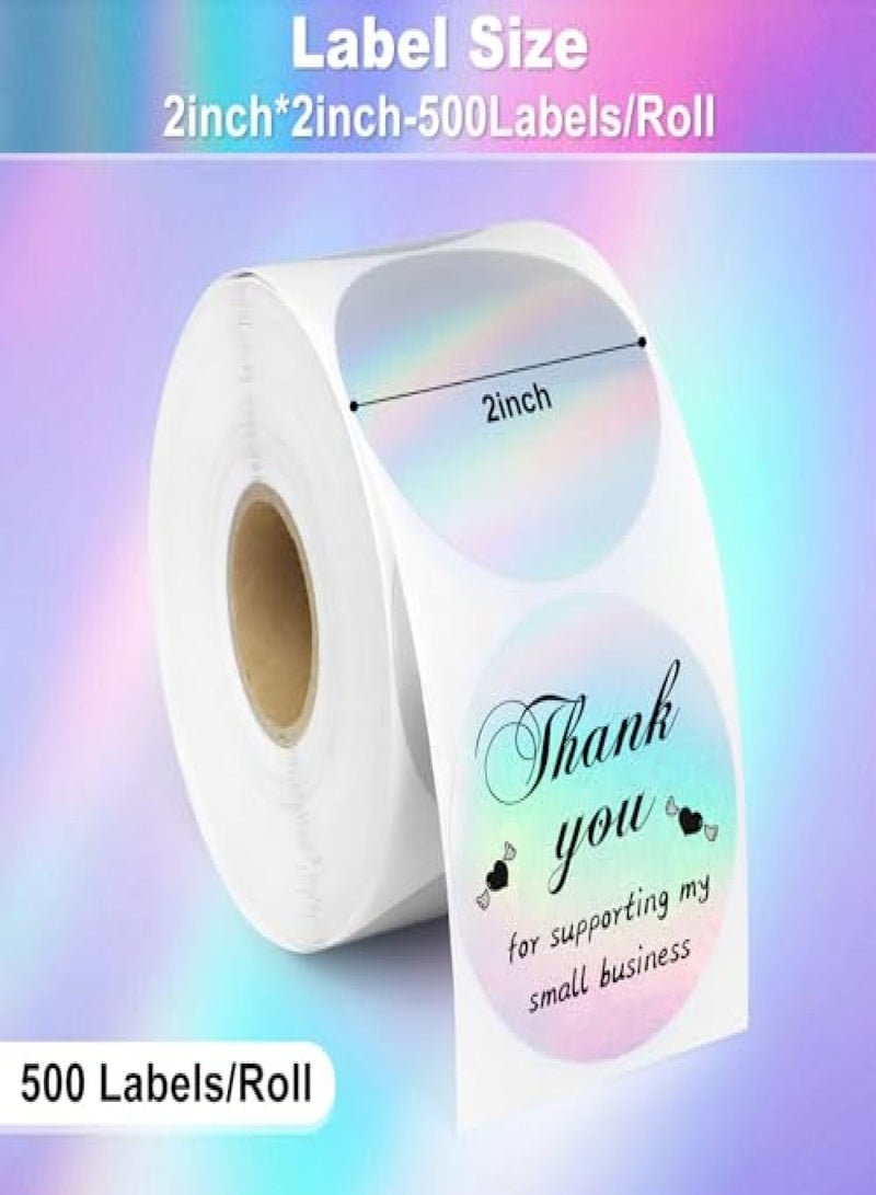 2inch Thermal Labels, 400 Pcs Round Self-Adhesive Direct Thermal Printer Label for Color Coding Label Printer, Logo, Name Price Tag, Shipping Address, Thank You Small Business QR Code - Image 4