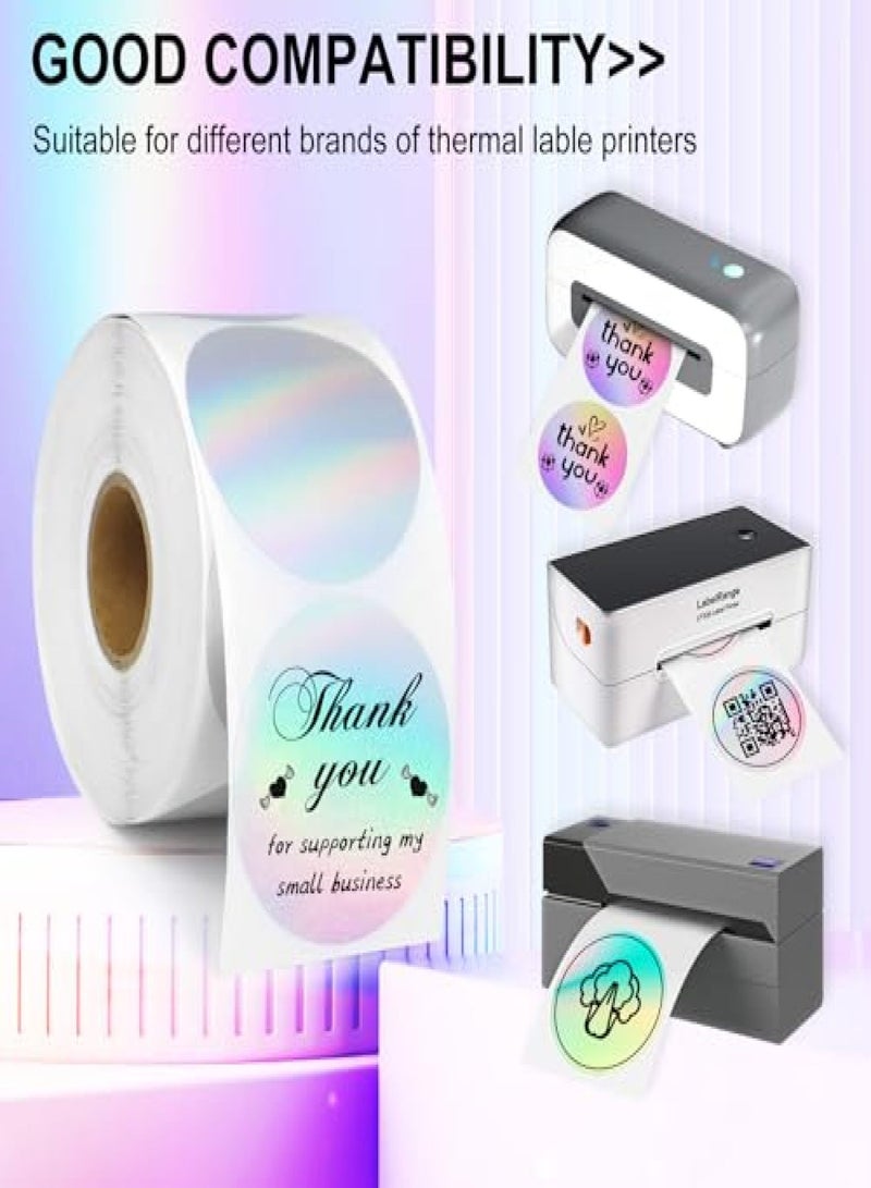 2inch Thermal Labels, 400 Pcs Round Self-Adhesive Direct Thermal Printer Label for Color Coding Label Printer, Logo, Name Price Tag, Shipping Address, Thank You Small Business QR Code - Image 2