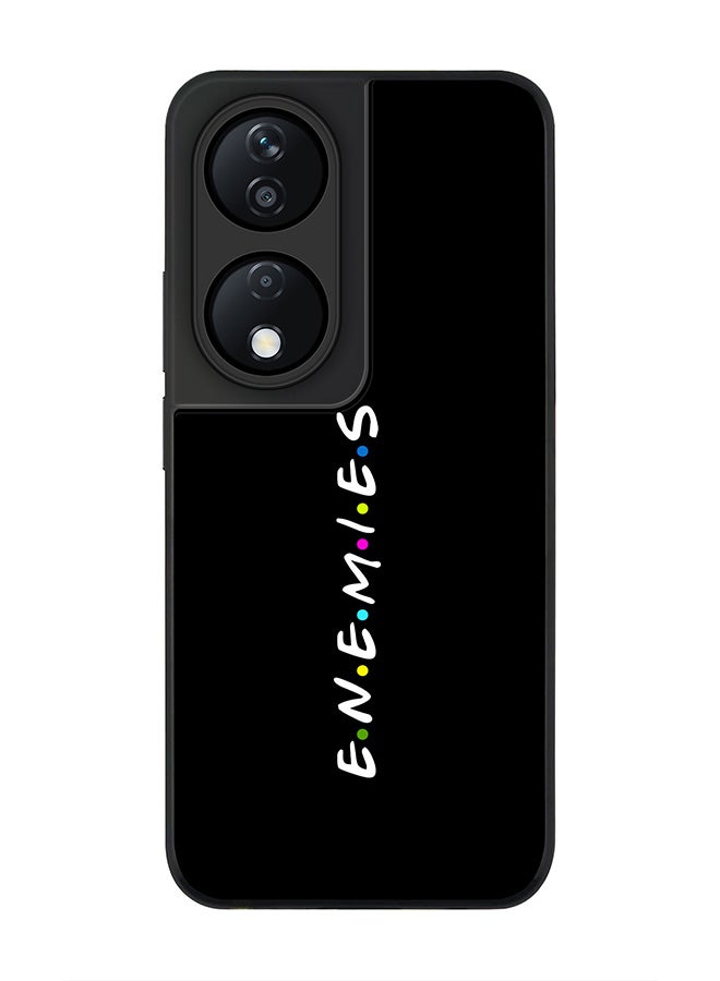 Stylizedd Rugged Black Edge Case for Honor X7b, Slim fit Soft Case Flexible Rubber Edges Anti Drop TPU Gel Thin Cover -  Enemies - Image 1