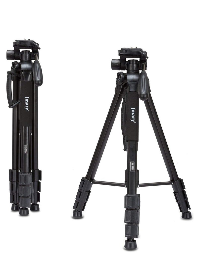 Jmary KP-2254 Professional Aluminum Tripod Monopod for All DSLR Cameras (Black) - Image 1