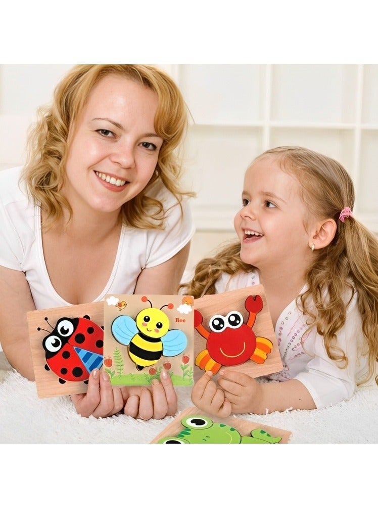 Wooden 3D Jigsaw Puzzle Boat Colored Shape for Toddlers, Teacher Parents Early Learning Support Tools, Attractive Colors and Patterns, Montessori Motor and Sensory Skills Develop Toys, Ideal Gift - Image 2