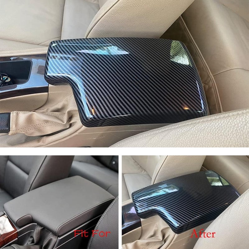 CHUANGHUI NA for BMW 3 Series E90 E91 E92 E93 2006-2012 ABS Carbon Fiber Color Car Interior Center Armrest Box Cover Console Box Storage Box Trim Covers (323i 325i 328i 330i 335d 335i 335is 335xi) - Image 2