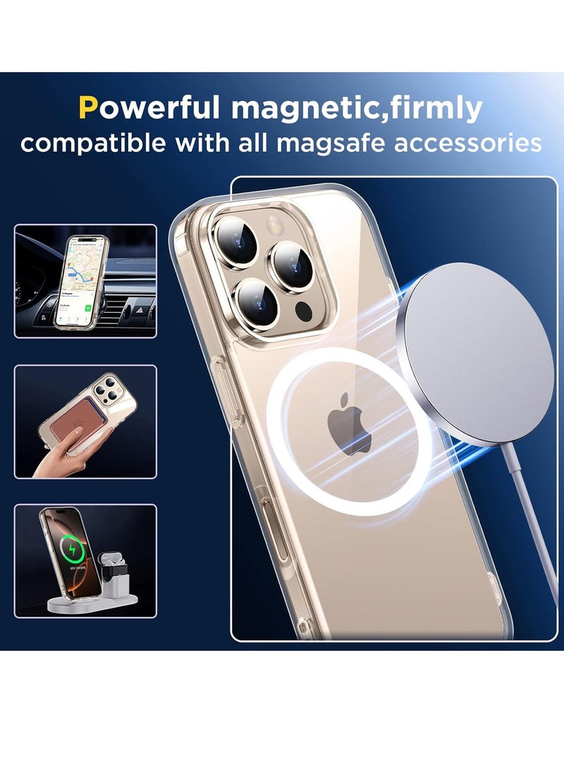 جوميلا جراب شفاف لهاتف iPhone 16 Pro متوافق مع Magsafe مضاد للاصفرار ومضاد للصدمات بدرجة عسكرية جراب هاتف رفيع لهاتف iPhone 16 Pro مقاس 6.3 بوصة - Image 4