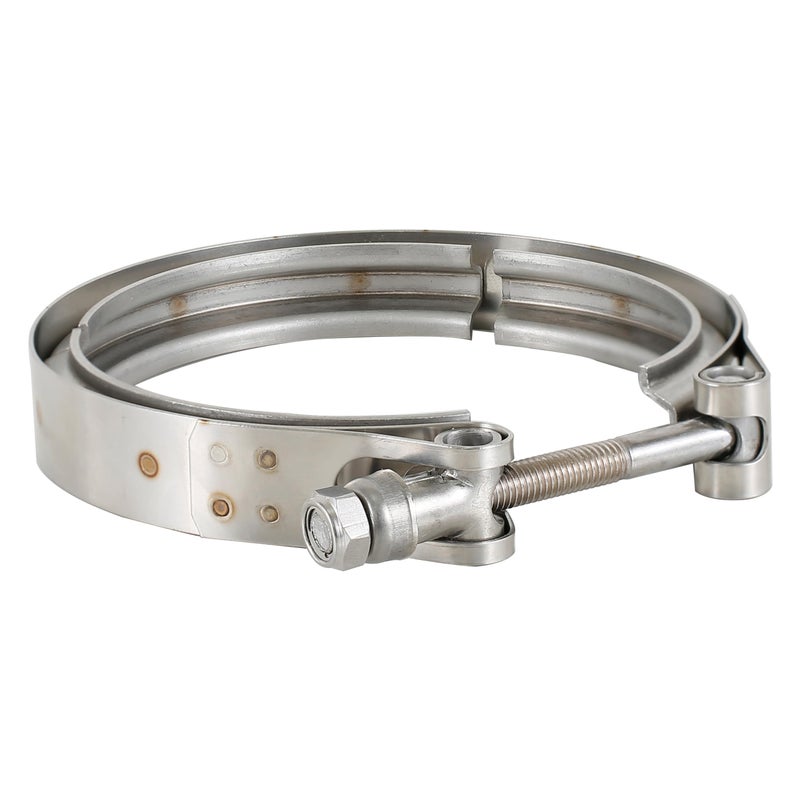 eLifecenter 4 Inch Exhaust V band Clamp for Flange Kits Stainless SteelNo Flanges - Image 3