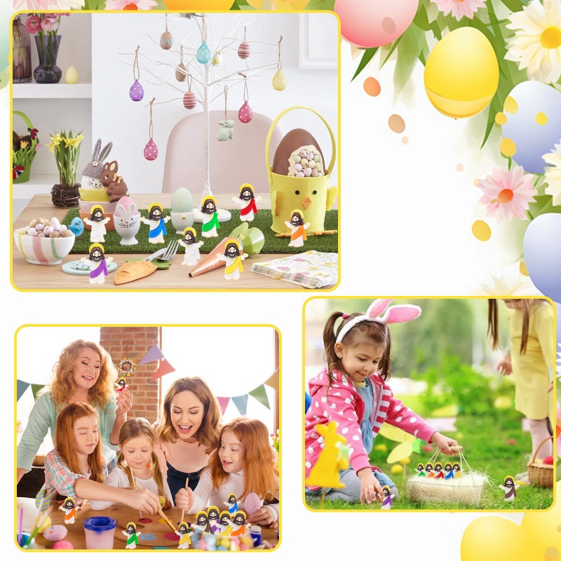 Yelakey 200 Pcs Little Tiny Jesus Mini Jesus Figurines in Bulk Original Design to Hide and Seek Religious Party Favors Baptism Gift for Easter Egg Stuffers Fillers - Image 4