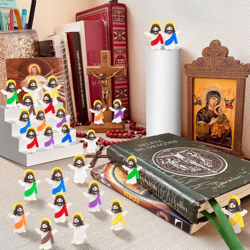 Yelakey 200 Pcs Little Tiny Jesus Mini Jesus Figurines in Bulk Original Design to Hide and Seek Religious Party Favors Baptism Gift for Easter Egg Stuffers Fillers - Image 5