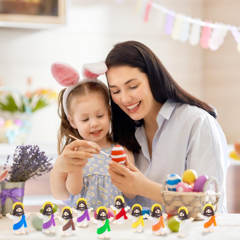 Yelakey 200 Pcs Little Tiny Jesus Mini Jesus Figurines in Bulk Original Design to Hide and Seek Religious Party Favors Baptism Gift for Easter Egg Stuffers Fillers - Image 3