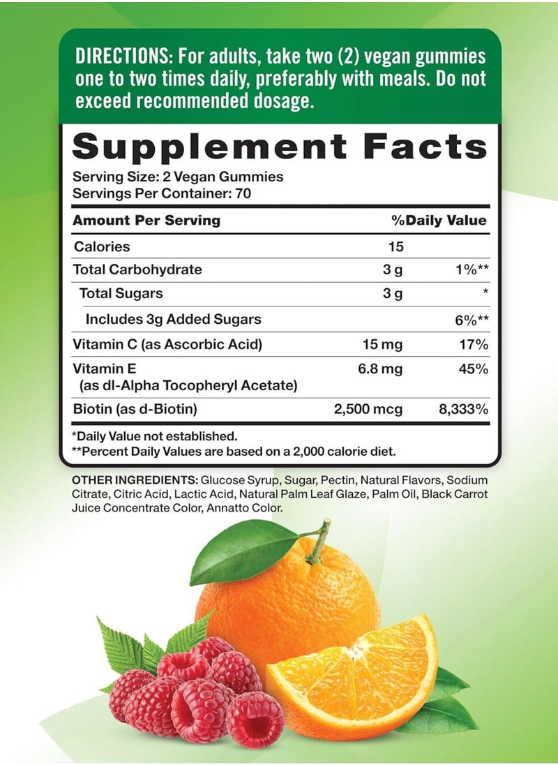 Nature's Truth Hair, Skin Nails Gummies, Natural Fruit, 80 Vegan Gummies  - Image 3