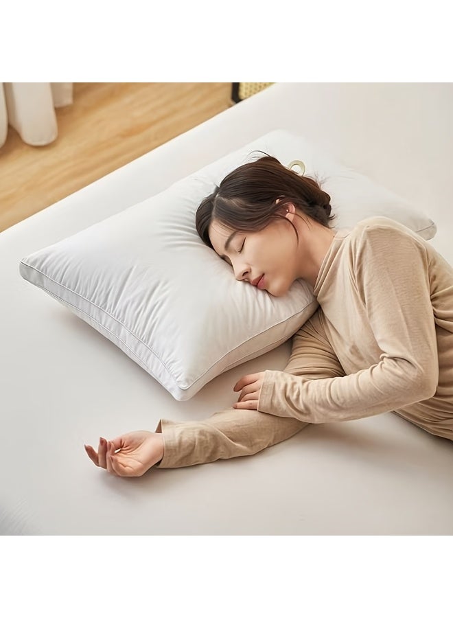 Bleco White Sleeping Pillow for Bed, Soft Filled Pillow, White size 70x50x4cm - Image 1