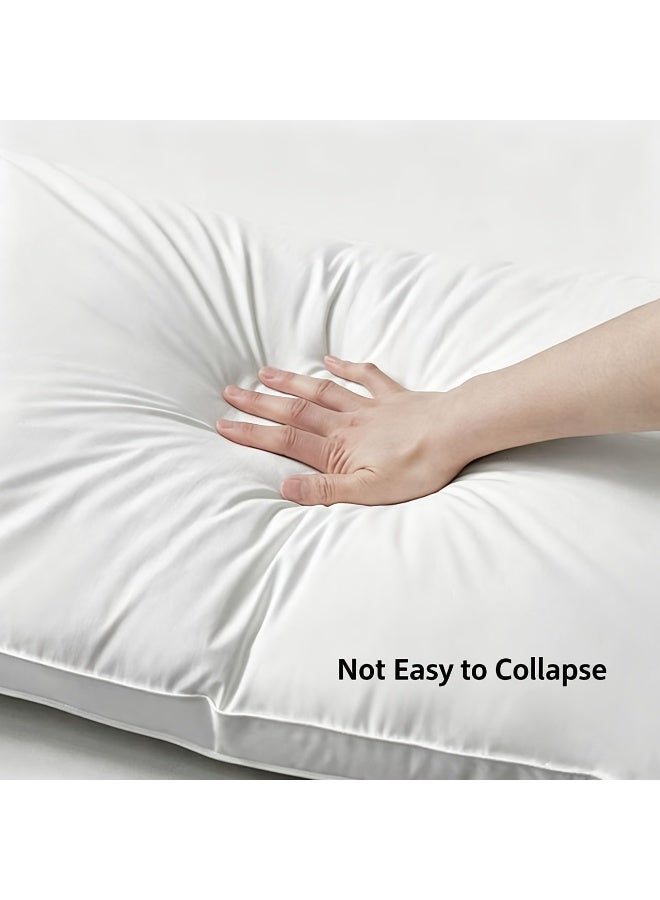 Bleco White Sleeping Pillow for Bed, Soft Filled Pillow, White size 70x50x4cm - Image 4