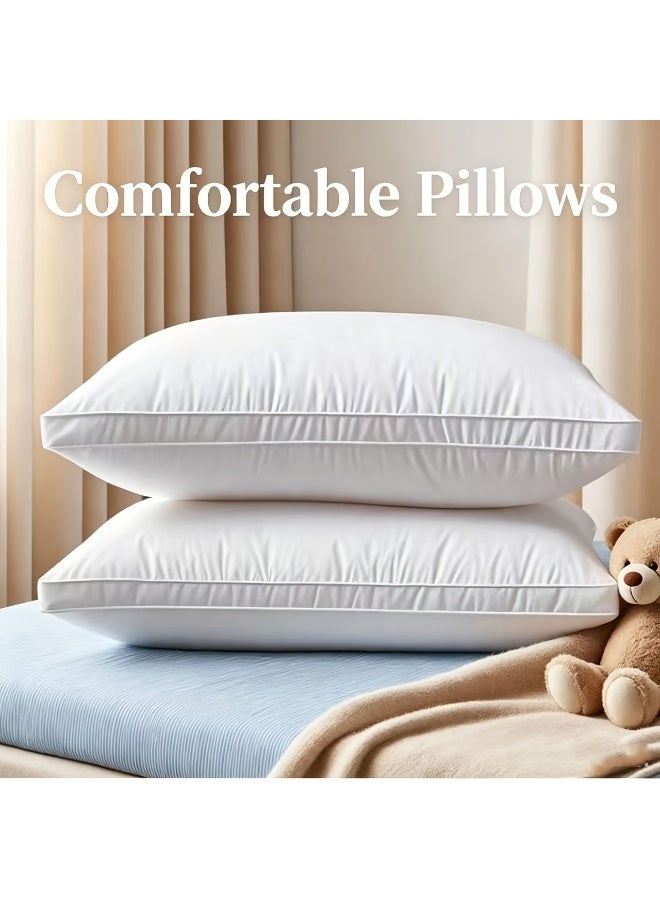 Bleco White Sleeping Pillow for Bed, Soft Filled Pillow, White size 70x50x4cm - Image 5