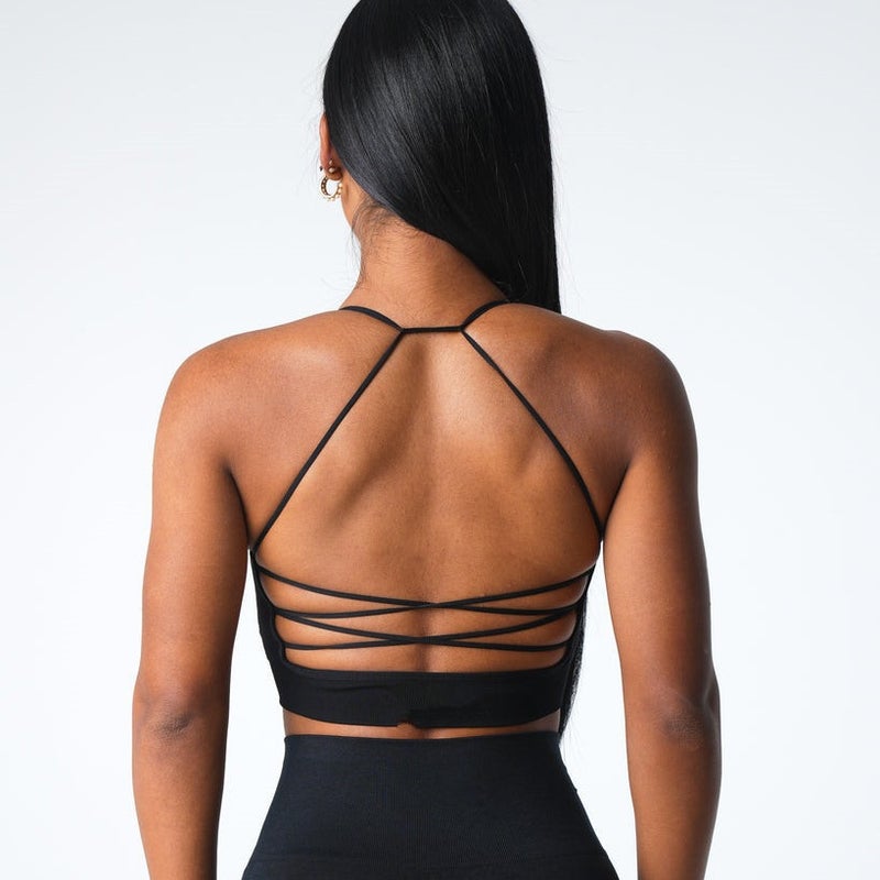 Seamless Cross-Back Sports Bra for Yoga and Fitness apple red - Image 4