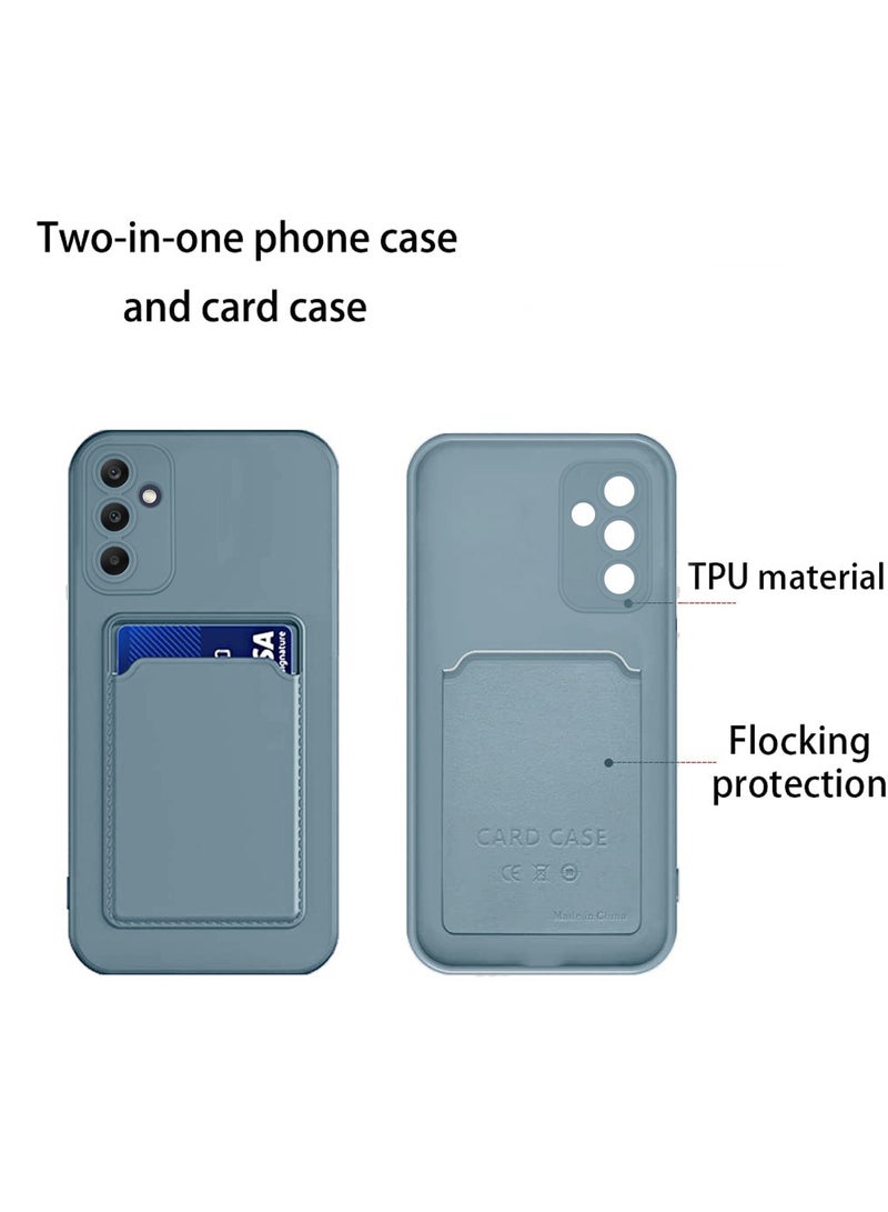 Wtech Silicone TPU With Card Holder Case Cover For Samsung Galaxy A55 5G 2024 Grey - Image 5