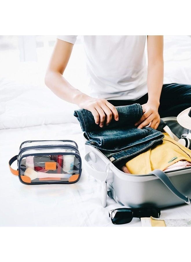 Generic - Toiletry Bag for Men and Women, Mens Toiletry Bag for Traveling.Clear Shaving Dopp Kit for Men Travel Toiletry Bag Unisex Bathroom Travel Bag for Toiletries(Blue) - Image 1