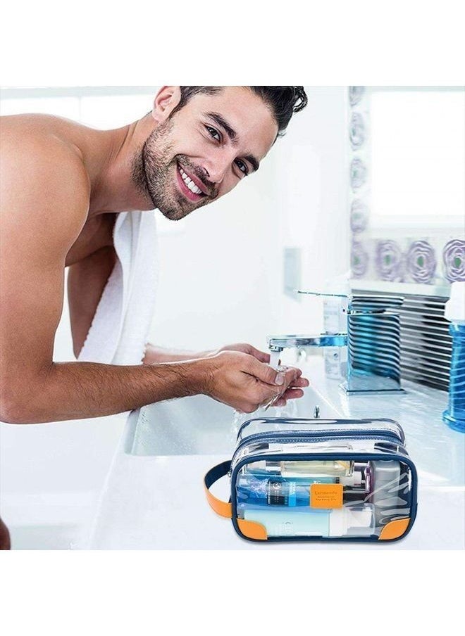 Generic - Toiletry Bag for Men and Women, Mens Toiletry Bag for Traveling.Clear Shaving Dopp Kit for Men Travel Toiletry Bag Unisex Bathroom Travel Bag for Toiletries(Blue) - Image 1
