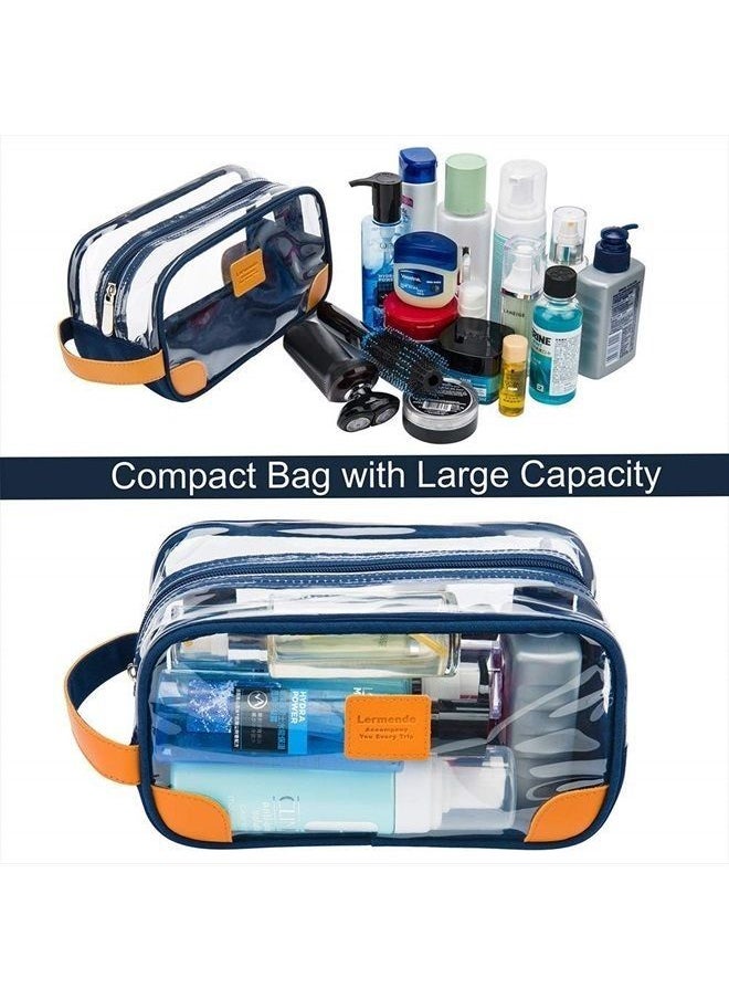 Generic - Toiletry Bag for Men and Women, Mens Toiletry Bag for Traveling.Clear Shaving Dopp Kit for Men Travel Toiletry Bag Unisex Bathroom Travel Bag for Toiletries(Blue) - Image 1