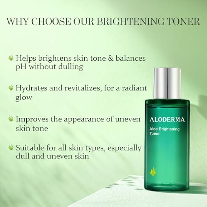 Aloderma Aloe Brightening Face Toner Made with Organic Aloe Vera Juice - Naturally formulated with Hyaluronic Acid & Niacinamide to Refine Skin Tone and Brighten Skin, Alcohol-Free, 4.2oz - Image 3