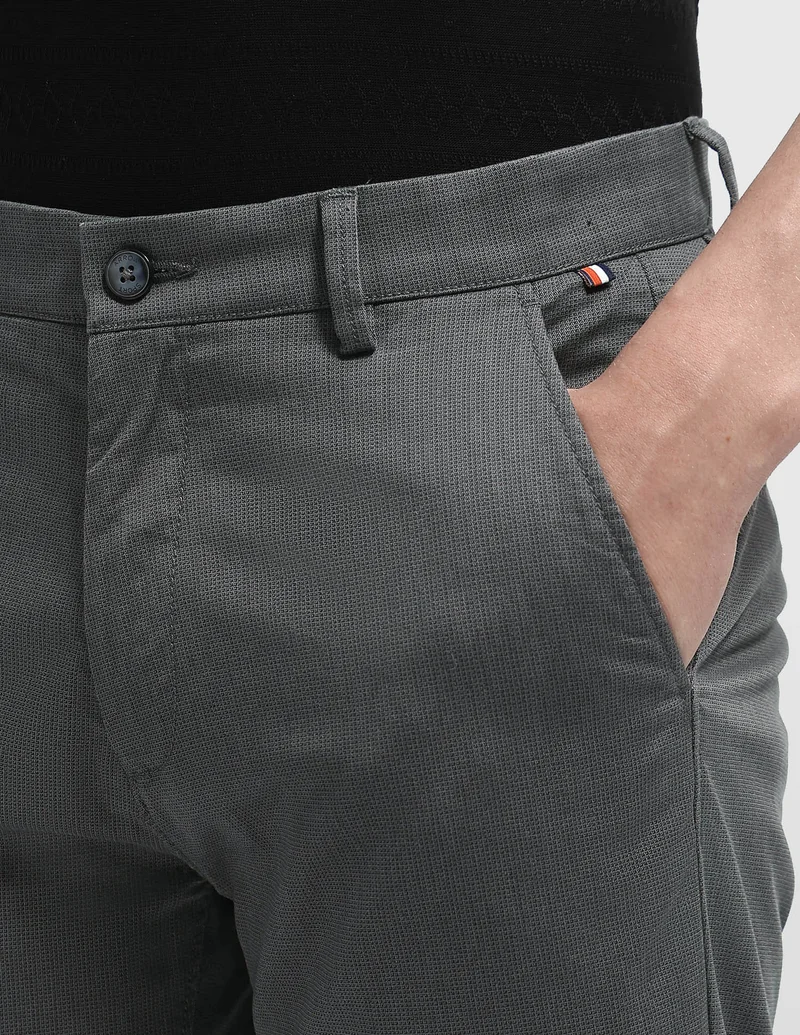 Arrow Charcoal Jackson Super Slim Fit Twill Trousers for Men | Best Price UAE