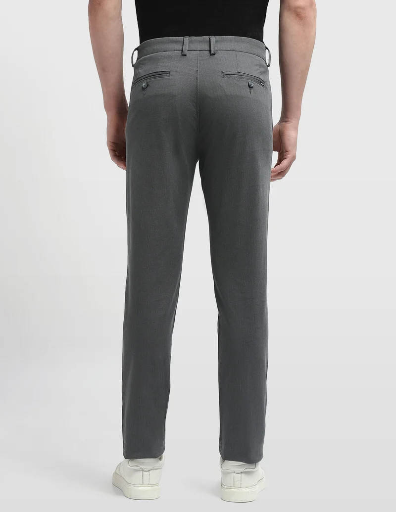Arrow Charcoal Jackson Super Slim Fit Twill Trousers for Men | Best Price UAE