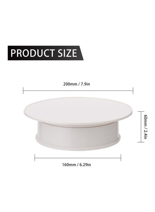 NIBEMINENT 360 Degree Electric Rotating Turntable Display Stand White 22x8x22cm - Image 2