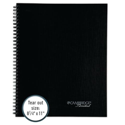 Cambridge Business Notebook, Action Planner, Legal Ruled Paper, 8-1/2" x 11", 80 Sheets, Flexible Soft Touch Cover, Wirebound, Gray (06064) - Image 5