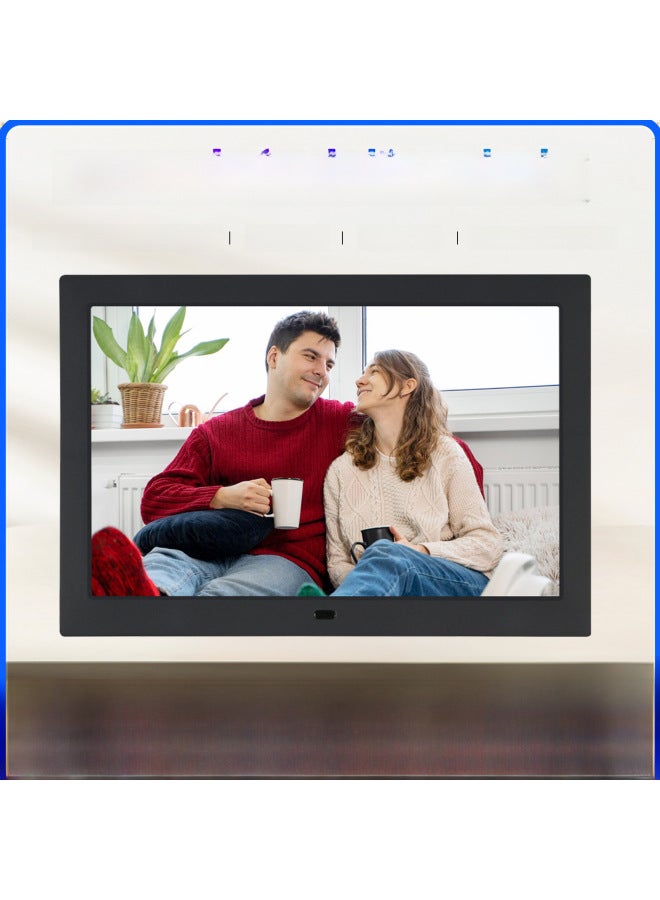 10.1-inch High-definition Digital Photo Frame Electronic Album 1280*800 Video Player Advertising Machine-Color:Black - Image 2