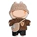 CHICHO 17cm Doll Clothing for Labubu Kawaii Chic Style Set for 17cm Dolls Premium Doll Outfit with Accessories Khaki Wool Hat Brown Romper Black Jeans Khaki Bag Clothes Only - Image 2