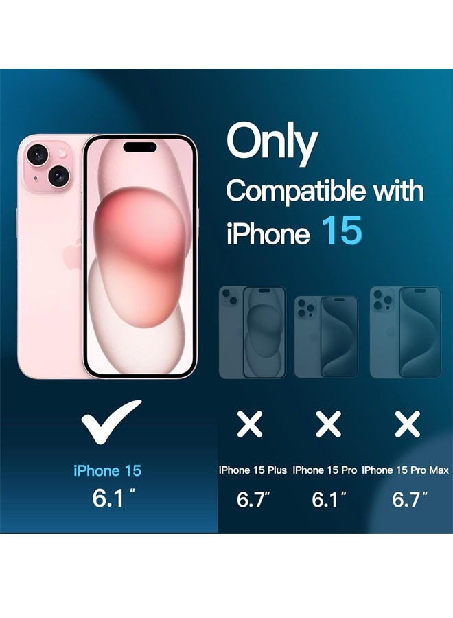 KASTWAVE 3 Pack Screen Protector For Iphone 15 6.1 Inch,Including Three Protectors,Stickers,Frame,Wet And Dry Wipes,Case Friendly,HD Bubble Free Hard Tempered Glass Protective Film  - Image 5
