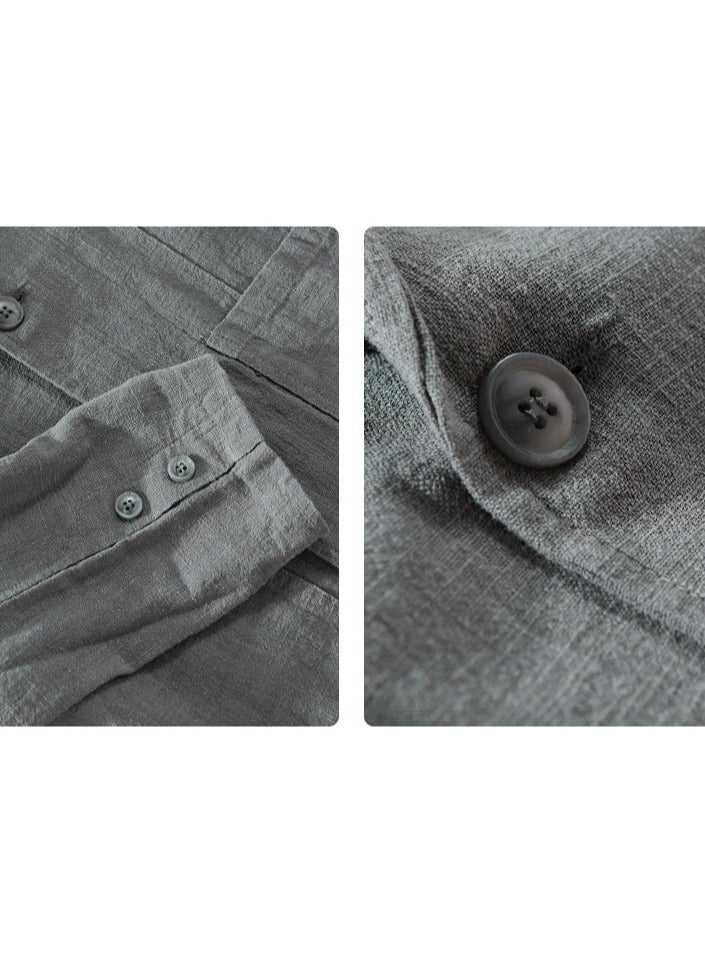 Shougu جاكيت بدلة كاجوال بأكمام طويلة بتصميم بسيط وشائع - Image 2