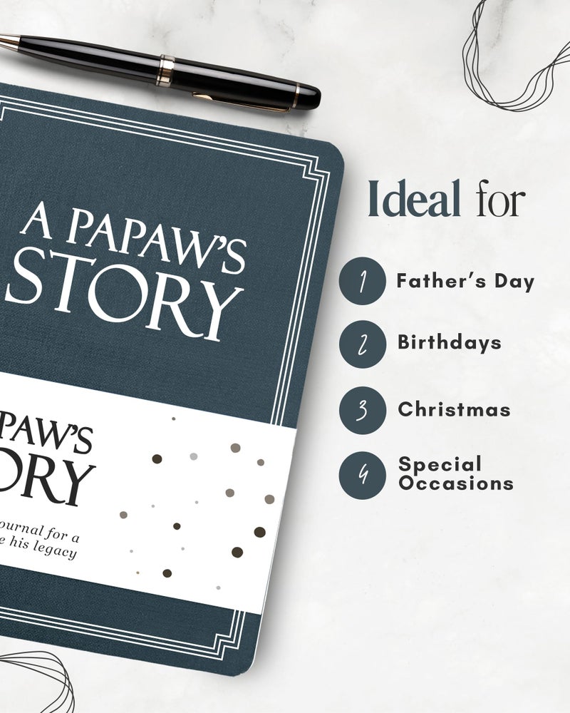 Coco & Lan Papaw's Life Story Journal (Hardcover): A Meaningful Keepsake for Papaw to Share His Journey and Memories, Book Includes 250+ Prompt, Sentimental Gift for Father's Day, Birthday & Christmas - Image 5