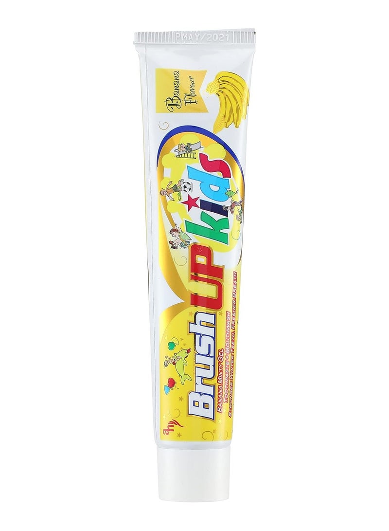 Brush Up Kids Toothpaste – Banana Flavor – Cream – 70g - Image 1