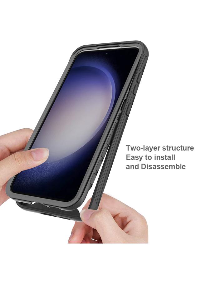 إيروريكس جراب لهاتف Samsung Galaxy S23 FE 5G Starry Sky بلون سادة من سلسلة PC + TPU مع غلاف PET - Image 3