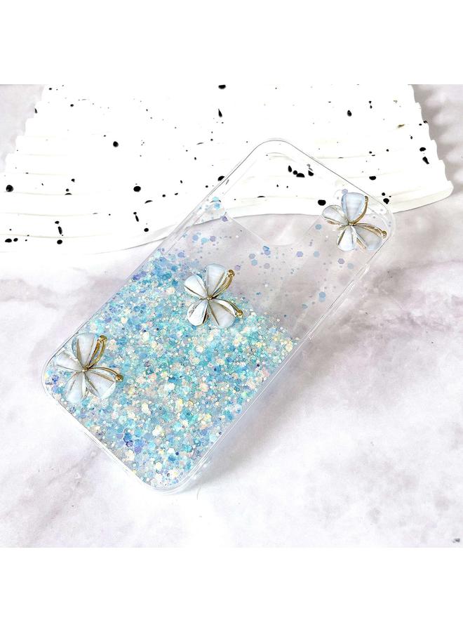 إيروريكس جراب لهاتف iPhone 16 Pro، جراب هاتف TPU مزين بنجوم لامعة وفراشة مضيئة - Image 2