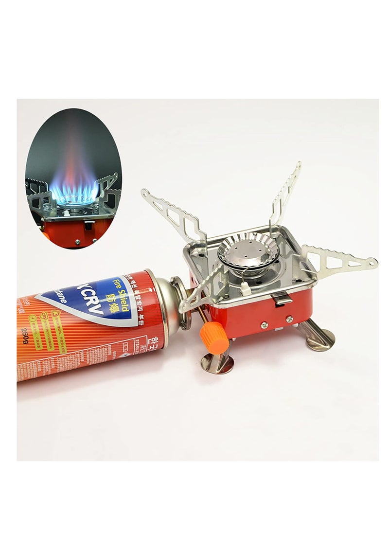 Generic Gas Stove Burner For Outdoor Camping, Hiking, Travelling, To Cooking The Food Folding Backpacking Furnace, Red  - Image 4